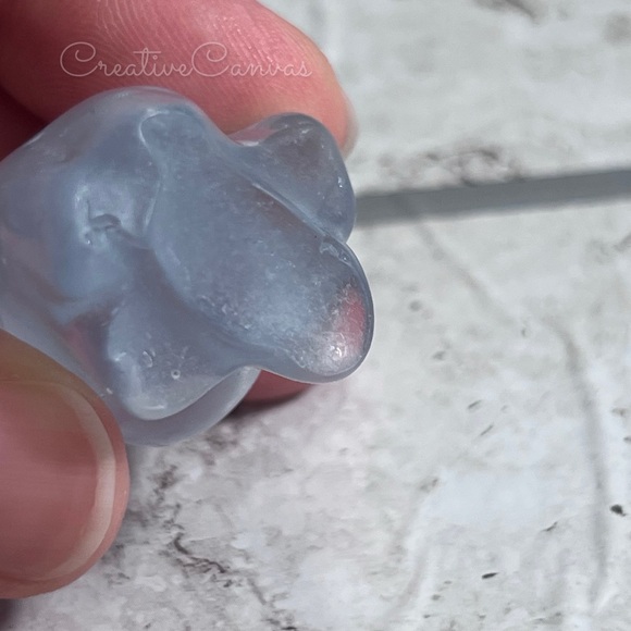 Playful Light Blue Glow In The Dark Ghost Figurine - Picture 4 of 8